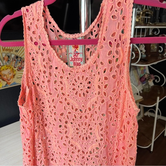 Johnny Was Eyelet Sleeveless Blouse Small - Picture 2 of 10